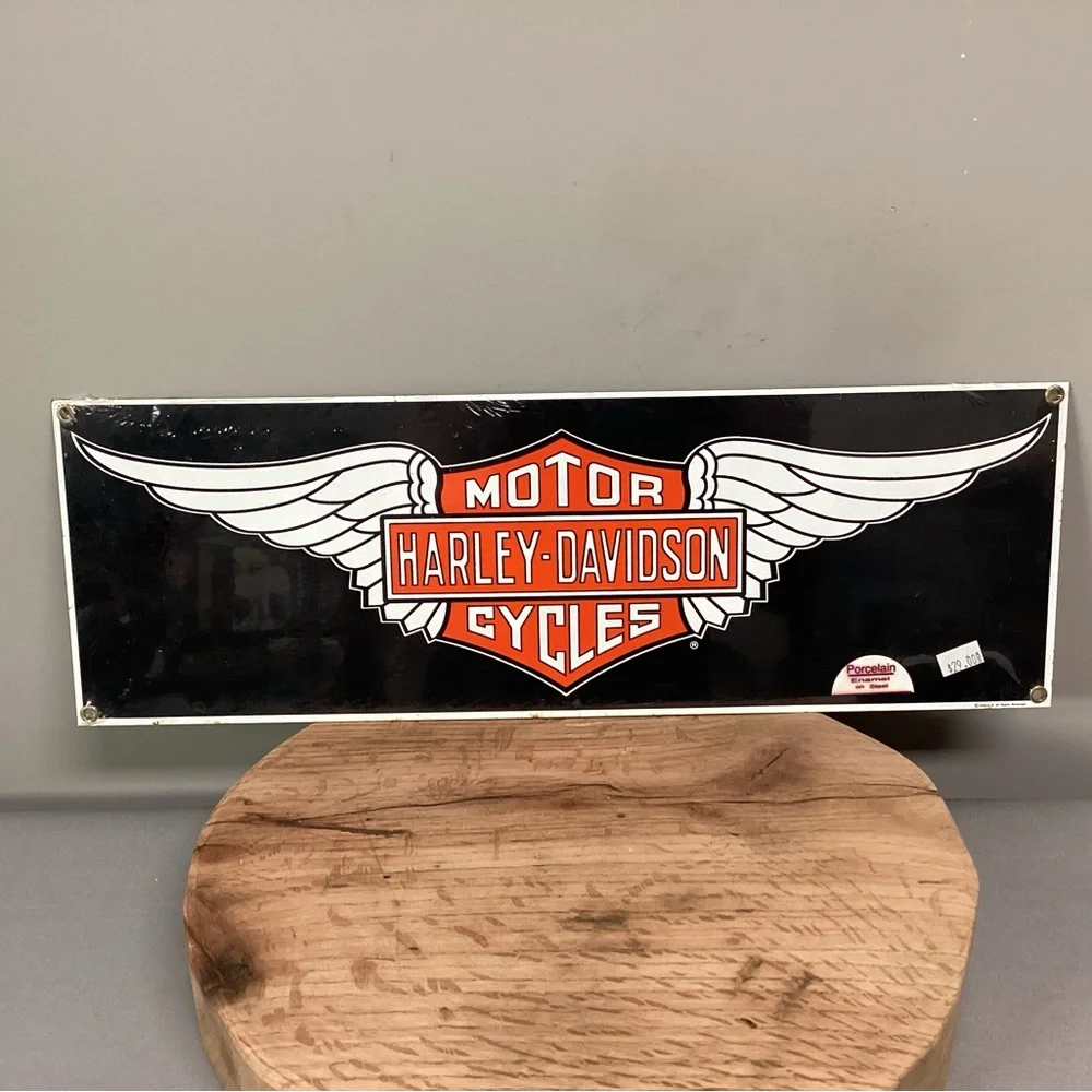🔴 Vintage - Harley-Davison Motor Cycles - Porcelain Enamel on Steel Sign - BONUS - Picture 1 of 12